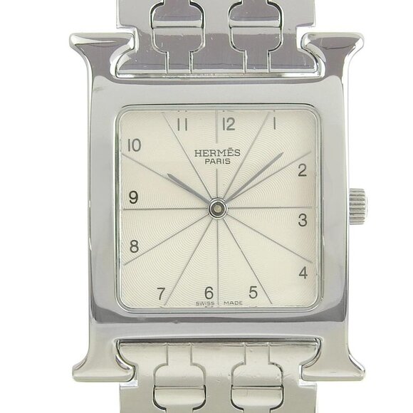 HERMES H watch Watches HH1.510 Silver SilverDial Stainless Steel Quartz An... - Picture 3 of 8